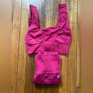 Free People Movement Matching Pink Set Workout